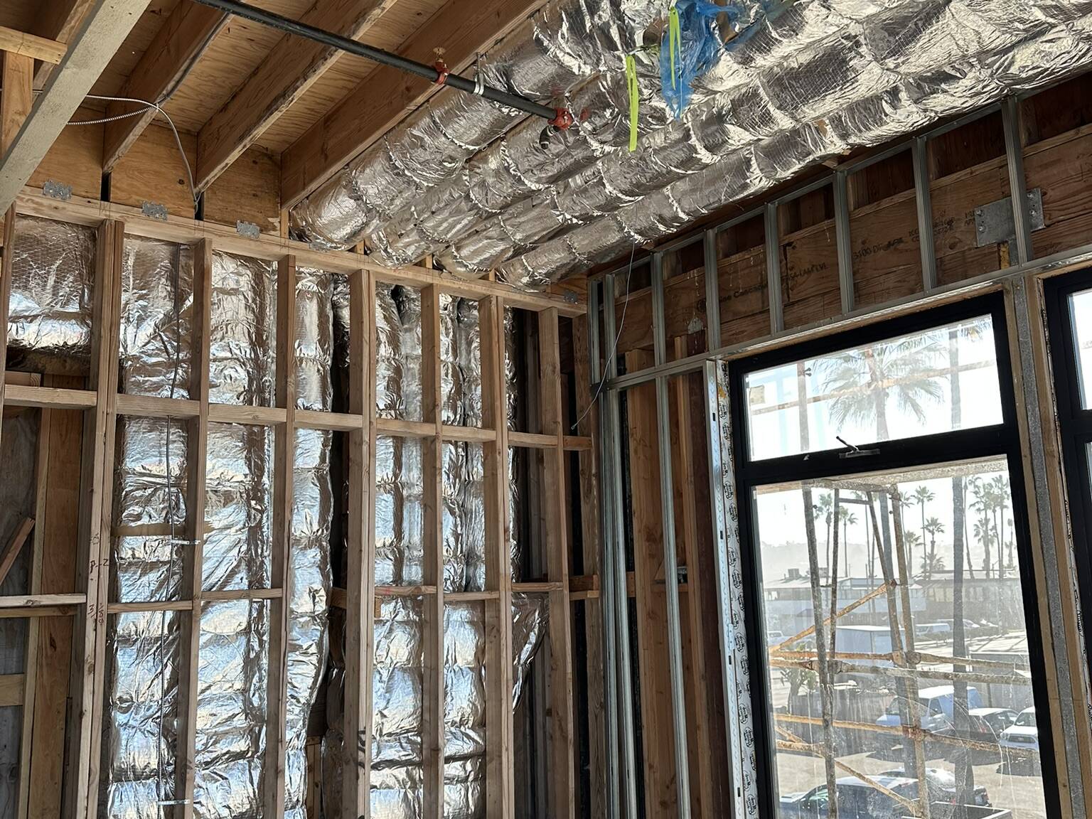 Interior of house under construction